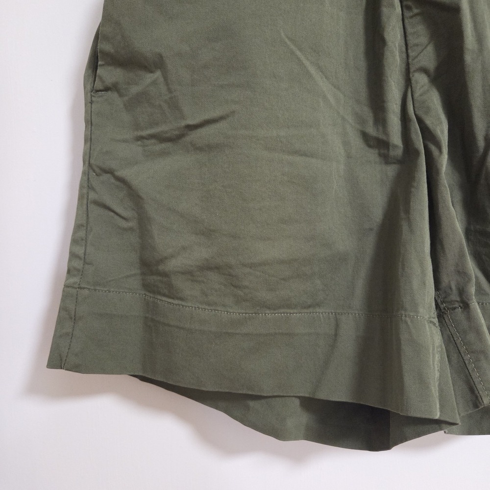 Everlane Womens Olive Green Organic Cotton Pull On Shorts Elastic Waist Casual - Picture 5 of 7